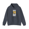 DeBrusk 74 Boston Hockey Gold Vertical Design Unisex Hooded Sweatshirt