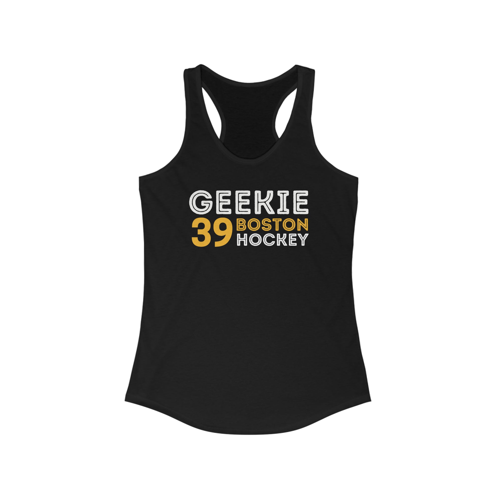 Geekie 39 Boston Hockey Grafitti Wall Design Women's Ideal Racerback Tank Top