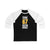 Zboril 67 Boston Hockey Gold Vertical Design Unisex Tri-Blend 3/4 Sleeve Raglan Baseball Shirt
