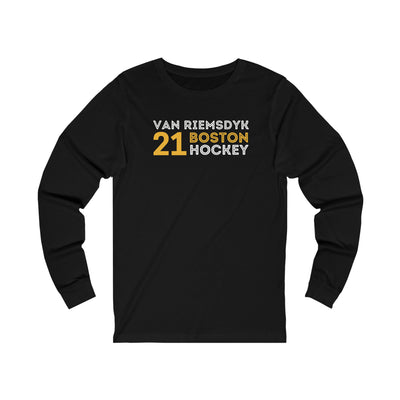 van Riemsdyk 21 Boston Hockey Grafitti Wall Design Unisex Jersey Long Sleeve Shirt