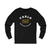 Carlo 25 Boston Hockey Number Arch Design Unisex Jersey Long Sleeve Shirt
