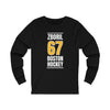 Zboril 67 Boston Hockey Gold Vertical Design Unisex Jersey Long Sleeve Shirt