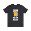 Zacha 18 Boston Hockey Gold Vertical Design Unisex T-Shirt
