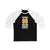 Pastrnak 88 Boston Hockey Gold Vertical Design Unisex Tri-Blend 3/4 Sleeve Raglan Baseball Shirt