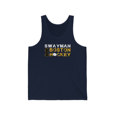 Swayman 1 Boston Hockey Unisex Jersey Tank Top