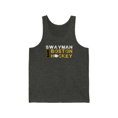 Swayman 1 Boston Hockey Unisex Jersey Tank Top