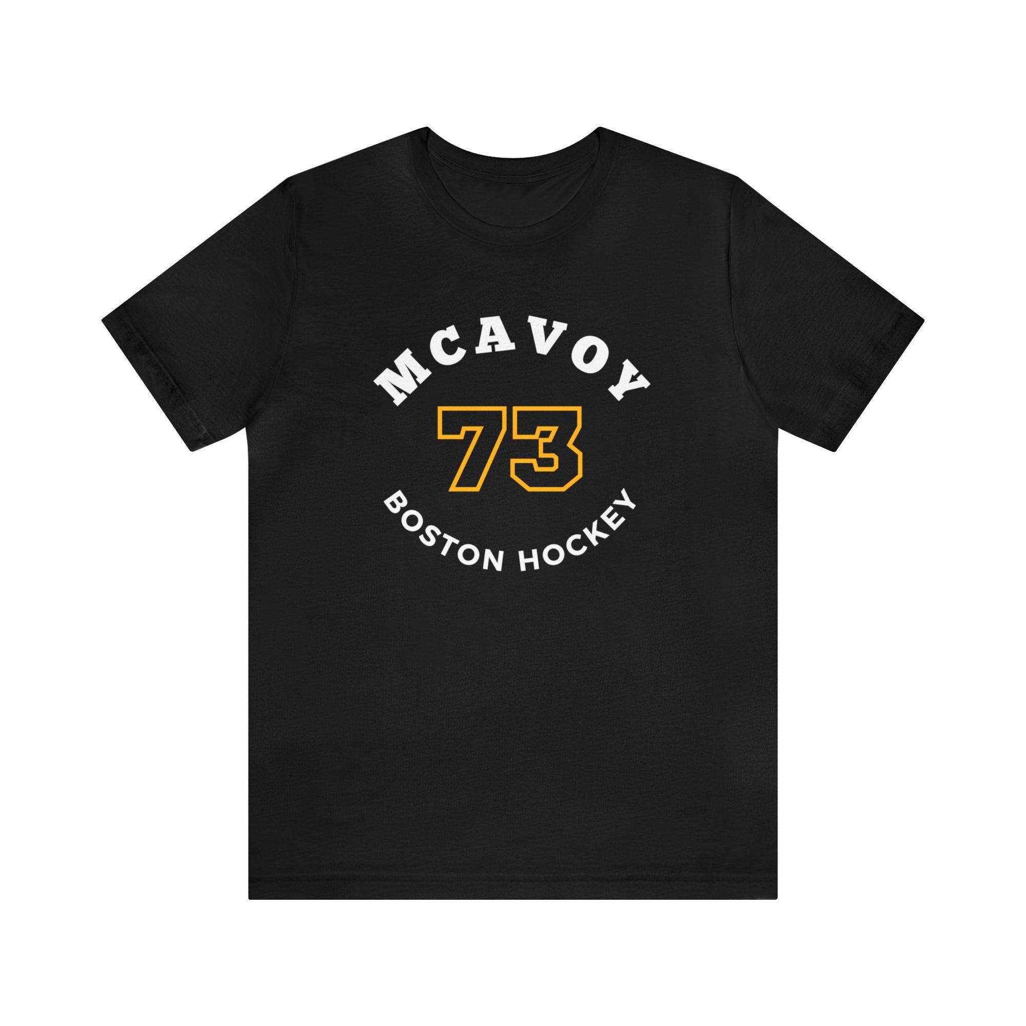 McAvoy 73 Boston Hockey Number Arch Design Unisex T-Shirt