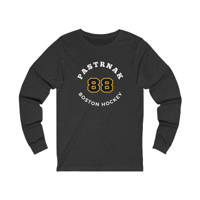 Pastrnak 88 Boston Hockey Number Arch Design Unisex Jersey Long Sleeve Shirt