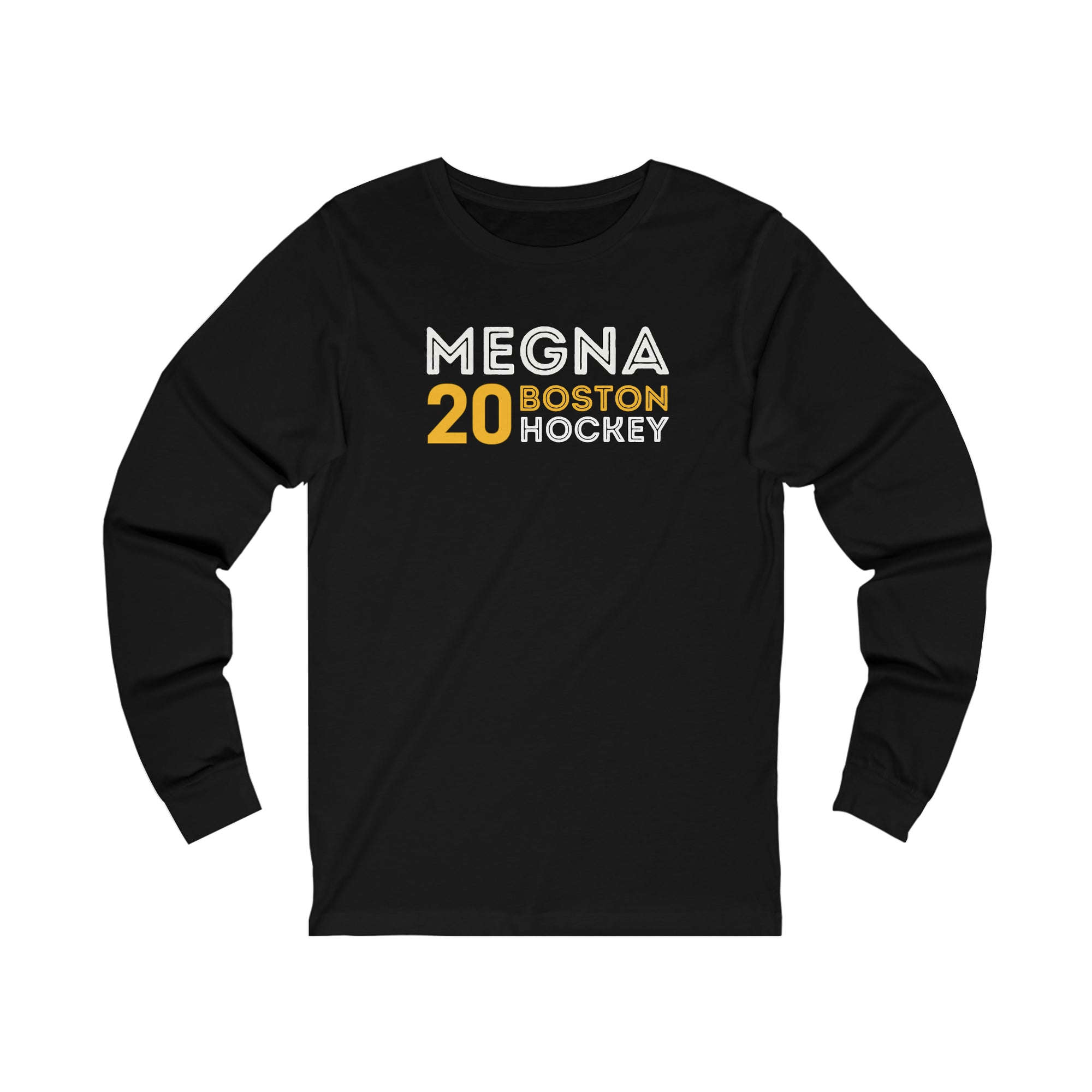 Megna 20 Boston Hockey Grafitti Wall Design Unisex Jersey Long Sleeve Shirt