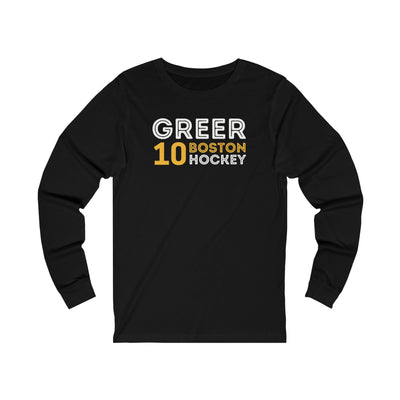 Greer 10 Boston Hockey Grafitti Wall Design Unisex Jersey Long Sleeve Shirt