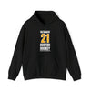 van Riemsdyk 21 Boston Hockey Gold Vertical Design Unisex Hooded Sweatshirt