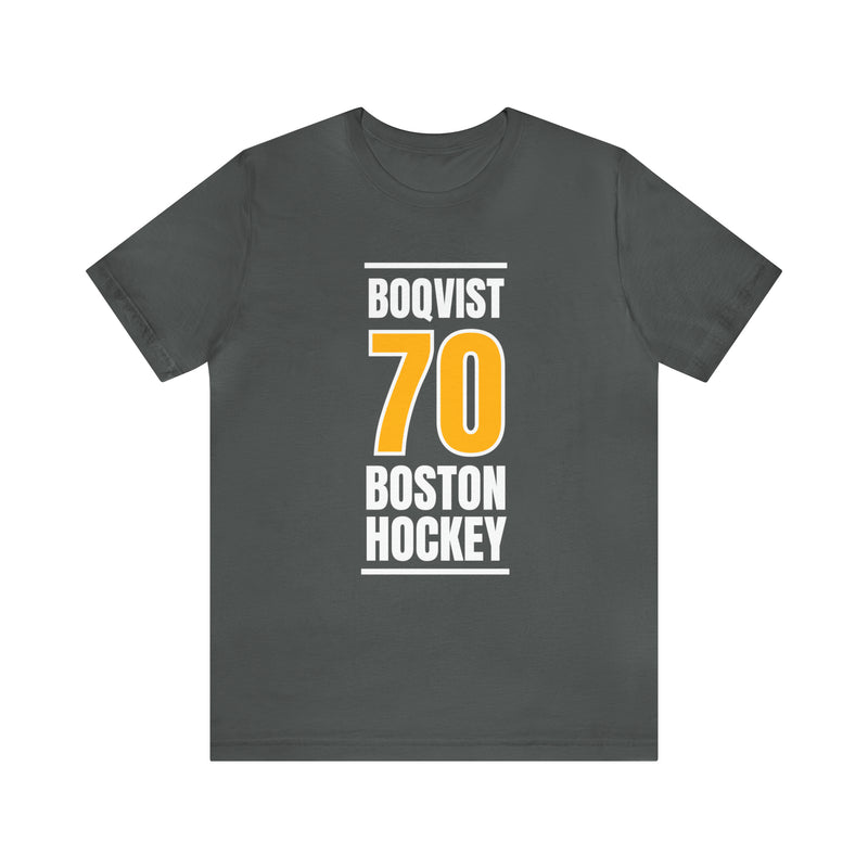 Boqvist 70 Boston Hockey Gold Vertical Design Unisex T-Shirt