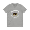 Megna 20 Boston Hockey Number Arch Design Unisex V-Neck Tee