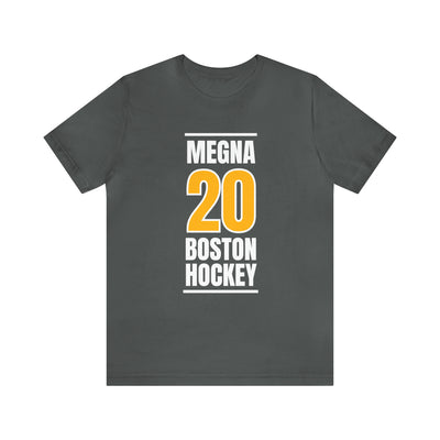 Megna 20 Boston Hockey Gold Vertical Design Unisex T-Shirt