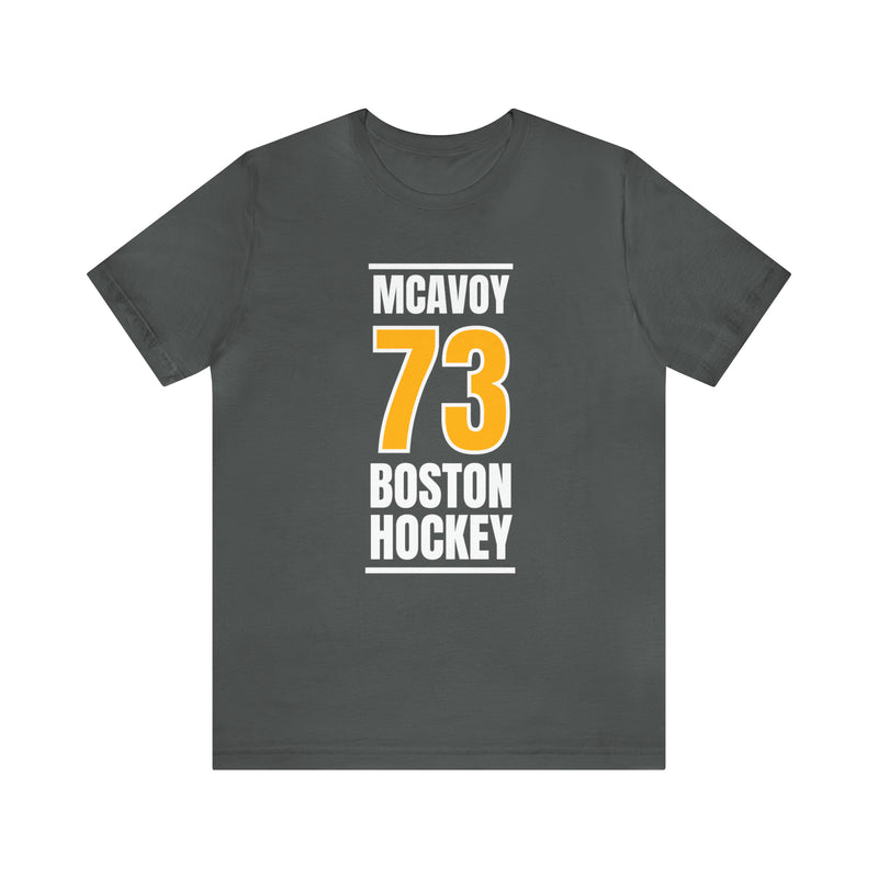 McAvoy 73 Boston Hockey Gold Vertical Design Unisex T-Shirt