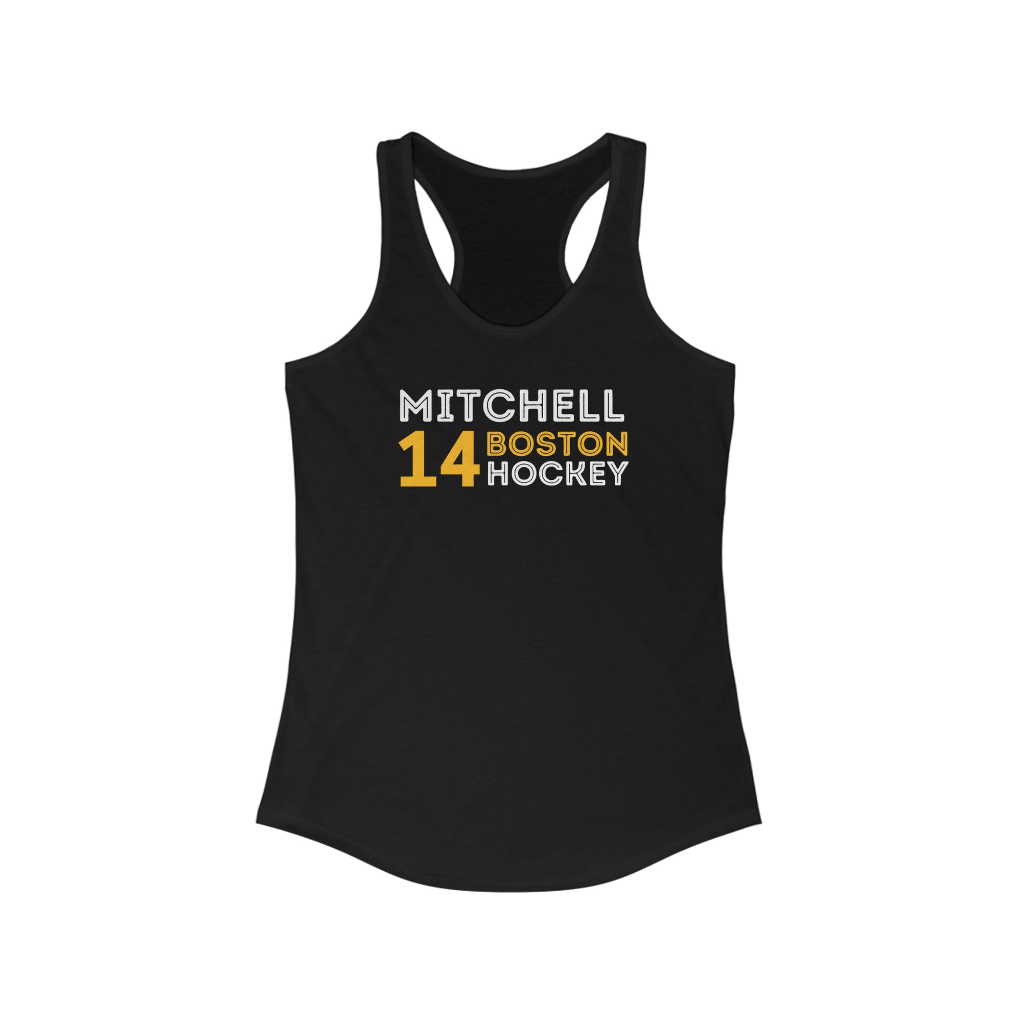 Mitchell 14 Boston Hockey Grafitti Wall Design Women's Ideal Racerback Tank Top