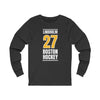 Lindholm 27 Boston Hockey Gold Vertical Design Unisex Jersey Long Sleeve Shirt