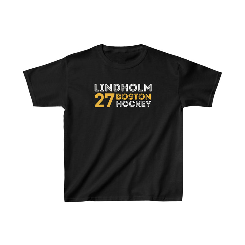 Lindholm 27 Boston Hockey Grafitti Wall Design Kids Tee