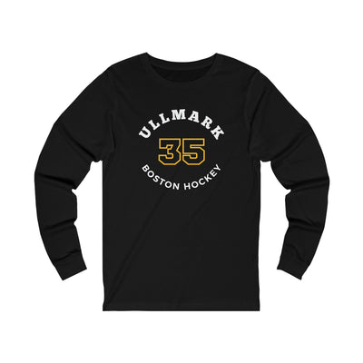 Ullmark 35 Boston Hockey Number Arch Design Unisex Jersey Long Sleeve Shirt