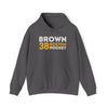 Brown 38 Boston Hockey Grafitti Wall Design Unisex Hooded Sweatshirt