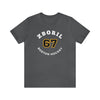 Zboril 67 Boston Hockey Number Arch Design Unisex T-Shirt