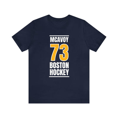 McAvoy 73 Boston Hockey Gold Vertical Design Unisex T-Shirt