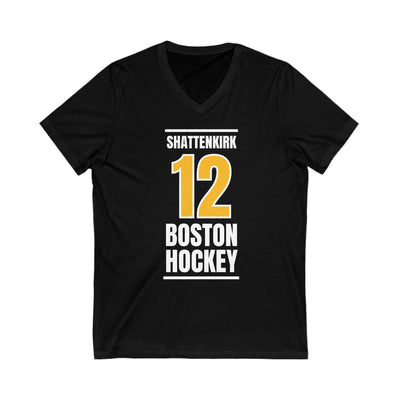 Shattenkirk 12 Boston Hockey Gold Vertical Design Unisex V-Neck Tee