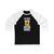 Shattenkirk 12 Boston Hockey Gold Vertical Design Unisex Tri-Blend 3/4 Sleeve Raglan Baseball Shirt