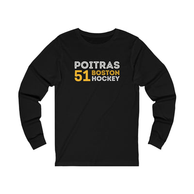 Poitras 51 Boston Hockey Grafitti Wall Design Unisex Jersey Long Sleeve Shirt