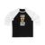 Lucic 17 Boston Hockey Gold Vertical Design Unisex Tri-Blend 3/4 Sleeve Raglan Baseball Shirt
