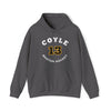 Coyle 13 Boston Hockey Number Arch Design Unisex Hooded Sweatshirt
