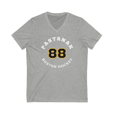 Pastrnak 88 Boston Hockey Number Arch Design Unisex V-Neck Tee