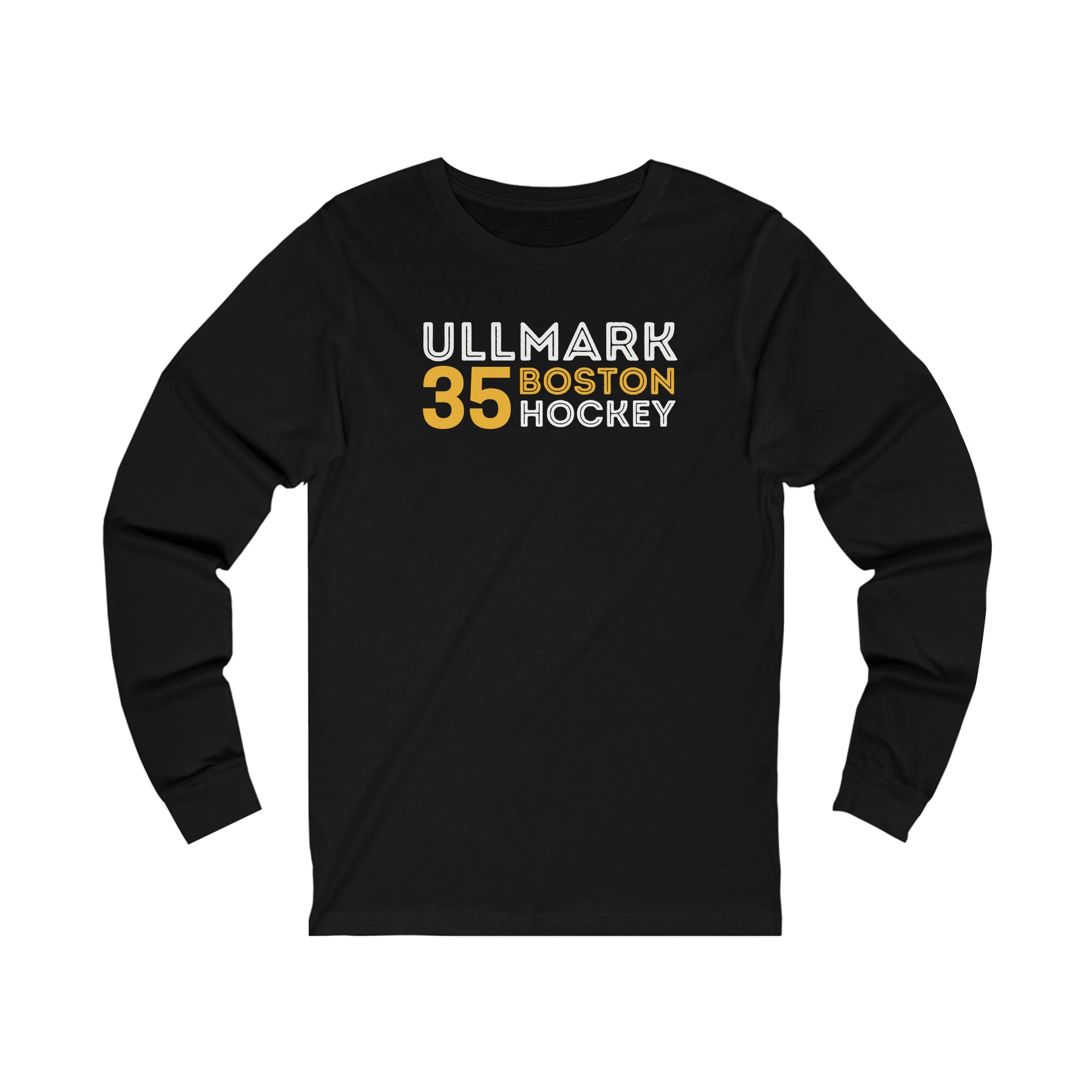 Ullmark 35 Boston Hockey Grafitti Wall Design Unisex Jersey Long Sleeve Shirt