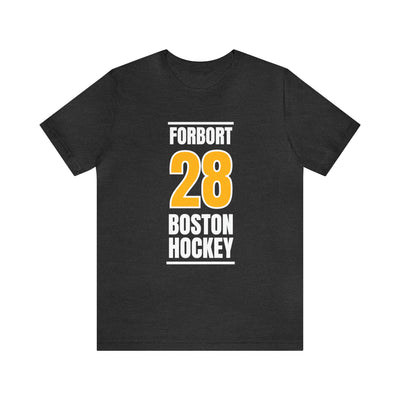 Forbort 28 Boston Hockey Gold Vertical Design Unisex T-Shirt