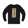 Poitras 51 Boston Hockey Gold Vertical Design Unisex Jersey Long Sleeve Shirt