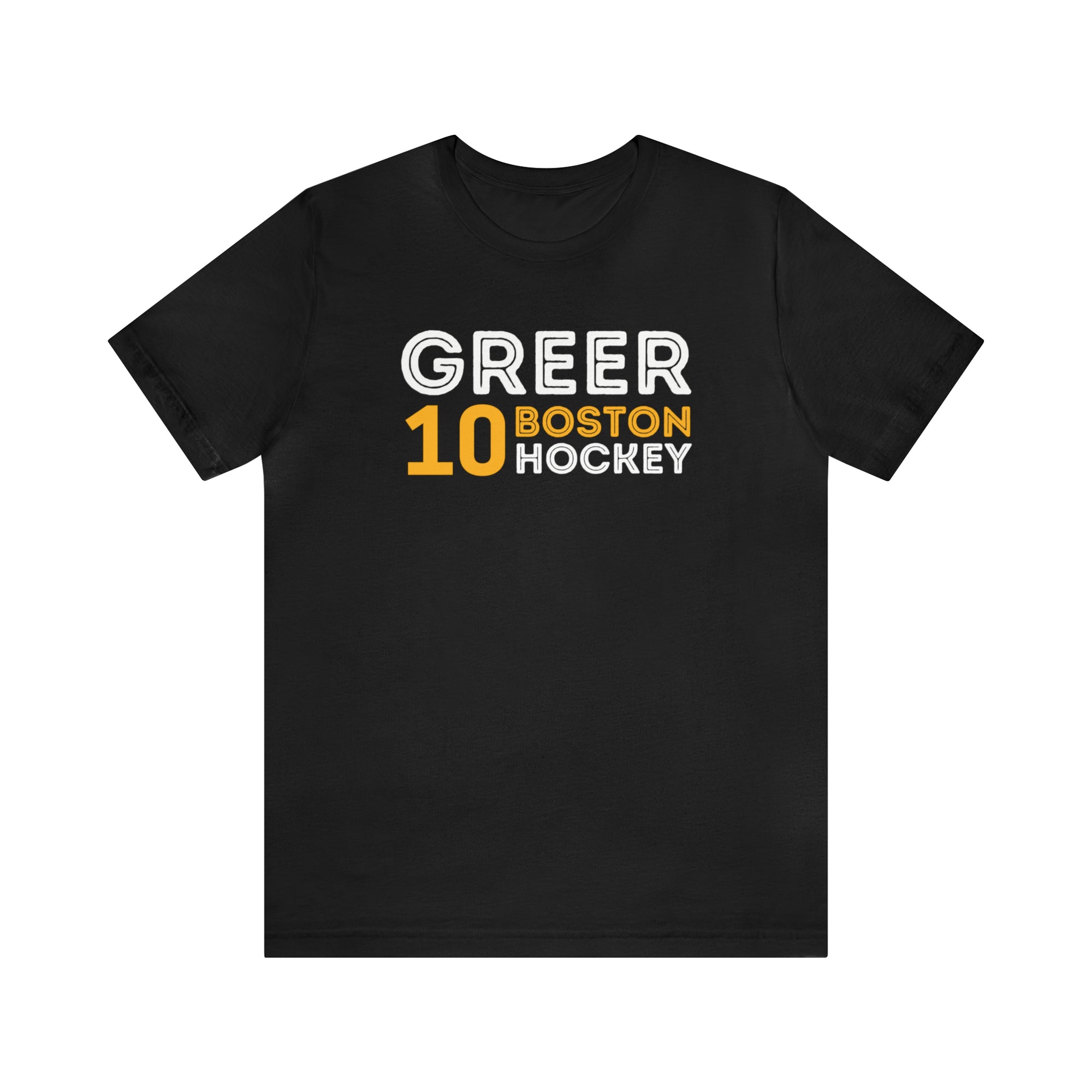 Greer 10 Boston Hockey Gold Vertical Design Unisex Hooded Sweatshirt
