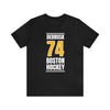 DeBrusk 74 Boston Hockey Gold Vertical Design Unisex T-Shirt