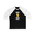 Greer 10 Boston Hockey Gold Vertical Design Unisex Tri-Blend 3/4 Sleeve Raglan Baseball Shirt