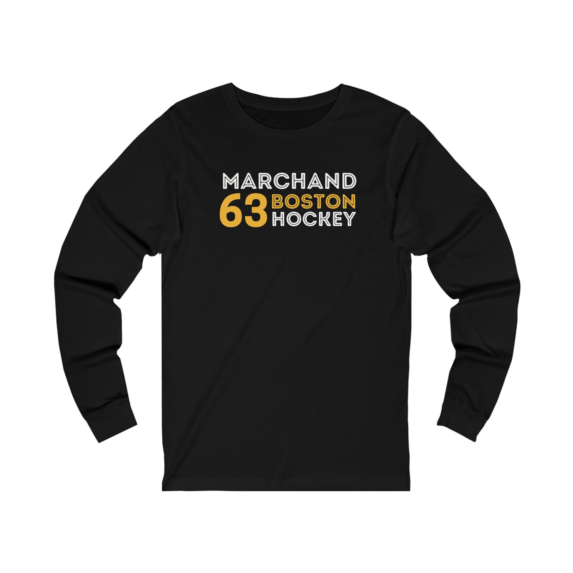 Marchand 63 Boston Hockey Grafitti Wall Design Unisex Jersey Long Sleeve Shirt
