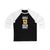 Coyle 13 Boston Hockey Gold Vertical Design Unisex Tri-Blend 3/4 Sleeve Raglan Baseball Shirt