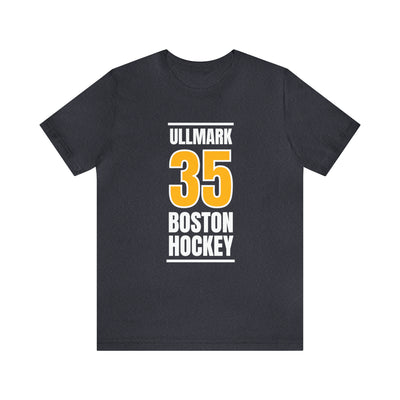 Ullmark 35 Boston Hockey Gold Vertical Design Unisex T-Shirt