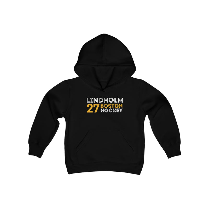 Lindholm 27 Boston Hockey Grafitti Wall Design Youth Hooded Sweatshirt