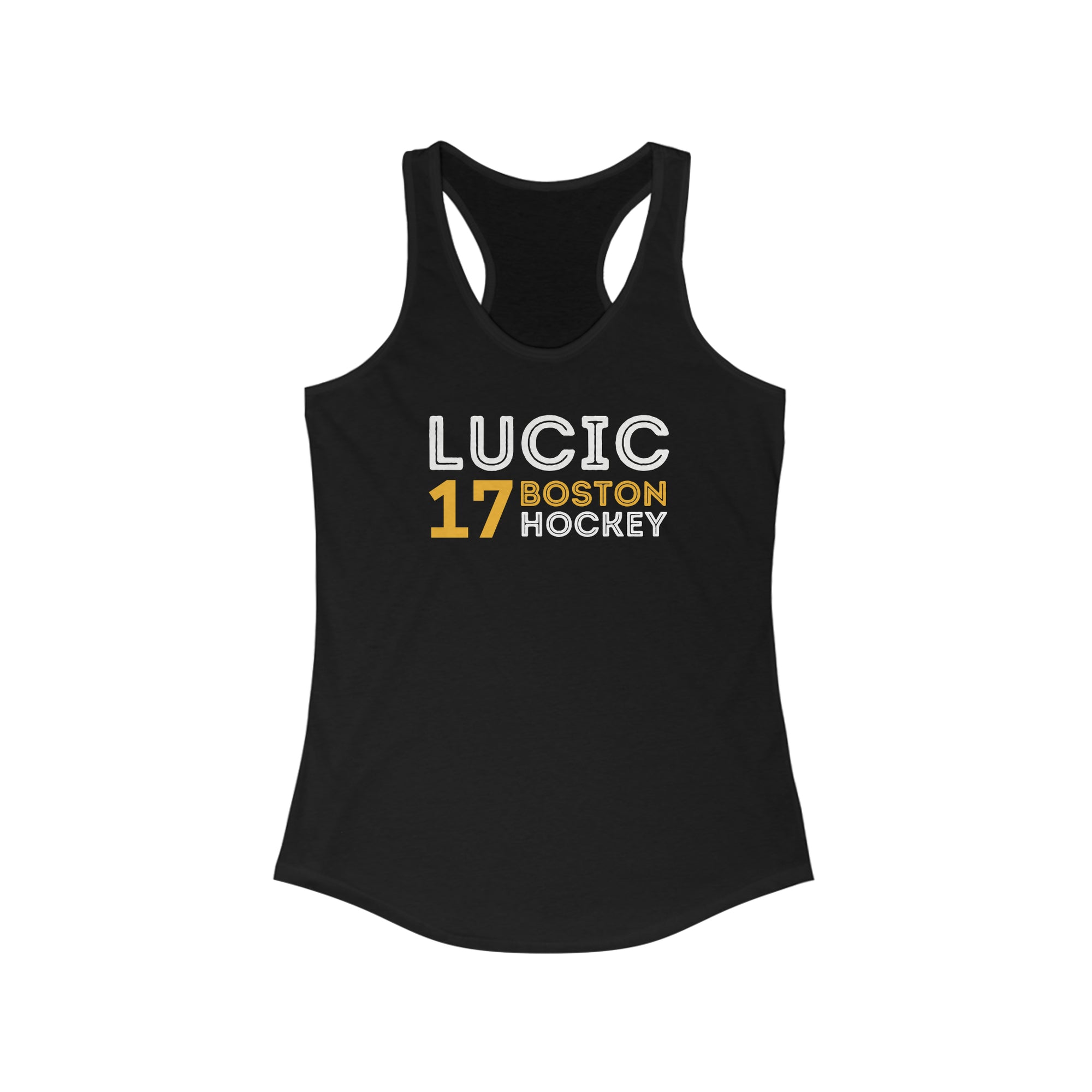 Lucic 17 Boston Hockey Grafitti Wall Design Women's Ideal Racerback Tank Top