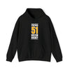 Poitras 51 Boston Hockey Gold Vertical Design Unisex Hooded Sweatshirt