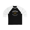 Lucic 17 Boston Hockey Number Arch Design Unisex Tri-Blend 3/4 Sleeve Raglan Baseball Shirt