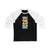 Carlo 25 Boston Hockey Gold Vertical Design Unisex Tri-Blend 3/4 Sleeve Raglan Baseball Shirt
