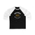 Brown 38 Boston Hockey Number Arch Design Unisex Tri-Blend 3/4 Sleeve Raglan Baseball Shirt