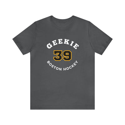Geekie 39 Boston Hockey Number Arch Design Unisex T-Shirt