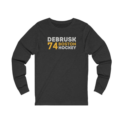 DeBrusk 74 Boston Hockey Grafitti Wall Design Unisex Jersey Long Sleeve Shirt