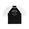 Coyle 13 Boston Hockey Number Arch Design Unisex Tri-Blend 3/4 Sleeve Raglan Baseball Shirt